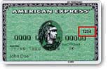 American Express CID is on the front